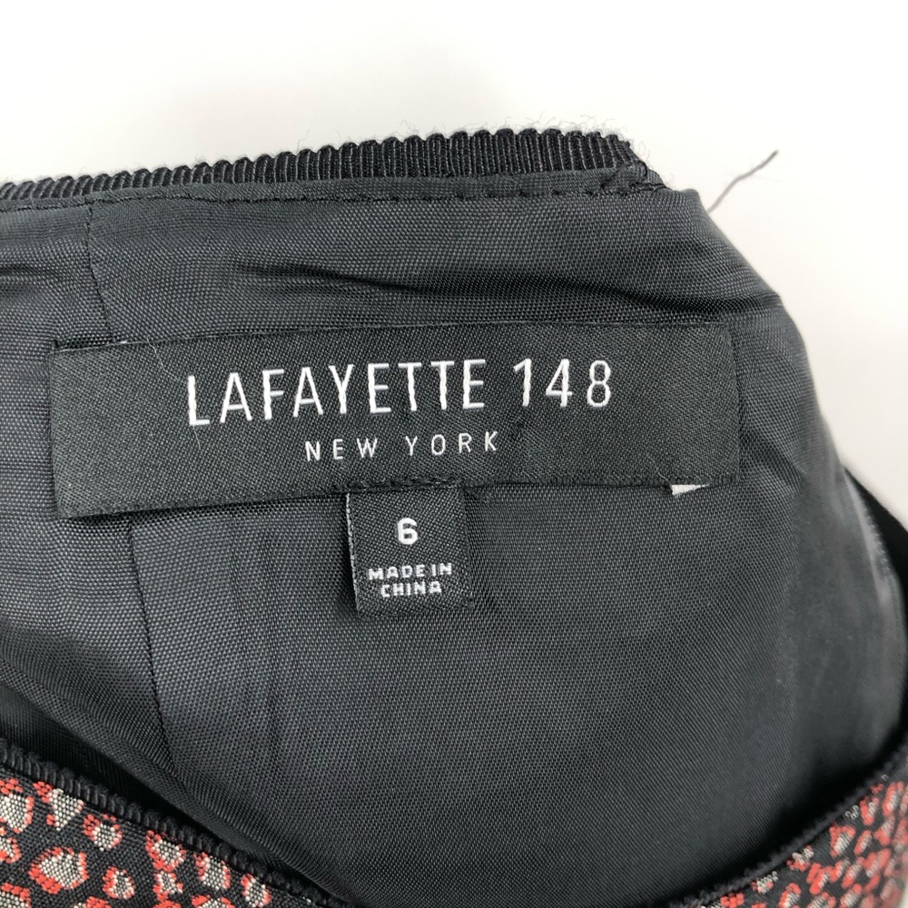 LAFAYETTE 148 metallic straight mini pencil skirt 6 - Picture 4 of 5